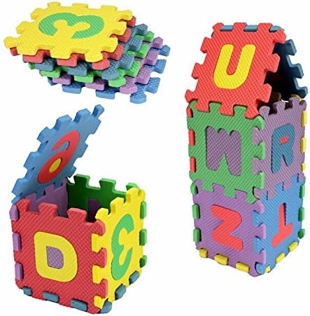 Educational Alphabet Letters & Numbers 36pcs EVA Foam Puzzle Mat Playroom Floor Baby Kids Toys
