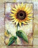 Magnificent Sunflower Art Print Poster By Rian Withaar, 5.25  x 7 
