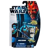Hasbro �X�^�[�E�E�H�[�Y 2012 �N���[���E�E�H�[�Y �x�[�V�b�N�t�B�M���A �A�C���E�Z�L����/Star Wars 2012 The Clone Wars Action Figure CW14 Aayla Secura�y���s�A���z �摜