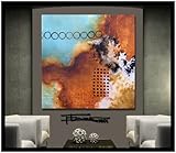 IMAGE OF MODERN CANVAS WALL ART- Limited Edition, Hand Embellished, Giclee on canvas, Textured Abstract Painting 36 x 36 x 1.5 MIXED EMOTION