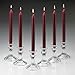 Elegant Wine Red Unscented Taper Candles 10 Inch Tall 3/4 Inch Thick Set of 10 Burn 8 Hours