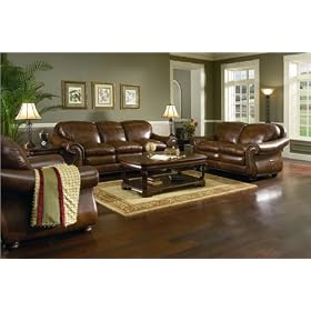 Leather Italia U.S.A. 9926-X Hanover 4 Piece Leather Living Room Set