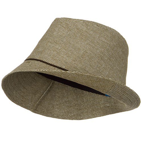 Woman's Unbalance Brim Straw Fedora - Beige Brown W20S67C