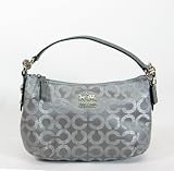 Coach Signature Mia Op Art Top Handle Demi Pouch Bag Purse 44594 Silver Reviewed
