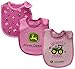 John Deere Baby Girls' Newest Model Bib Set