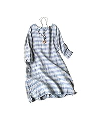 Round Neck Acrylic/Cotton/Linen Striped Print Winter  Dress