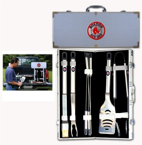 MLB Boston Red Sox 8pc. BBQ Set w/Case