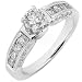1.00ctw 14k White Gold Round Brilliant Cut Diamond Engagement Ring (HI/I1)
