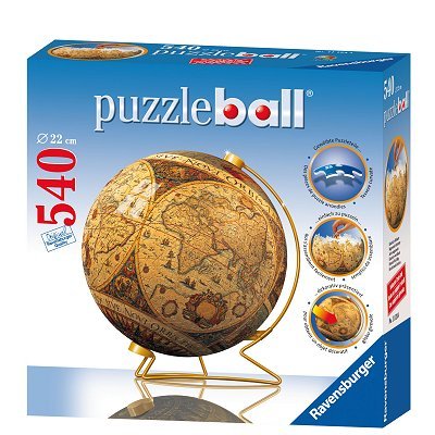 Childrens Toyshop  Toys : Ravensburger Puzzleball - The Ancient World (Including Gold Colored Metal Stand) - 540 pieces