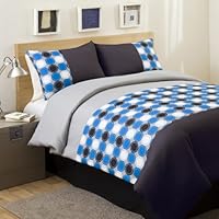 Lush Decor Mod Print 4-Piece Comforter Set, Full, Teal/Gray
