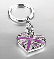 Limited Collection Union Jack Heart Keyring