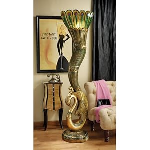 SALE!! Art Deco Peacock Sculptural Floor Lamp