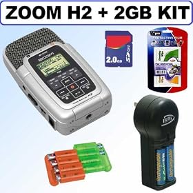 Zoom H2 Handy Portable Stereo Recorder + 2GB Accessory Kit