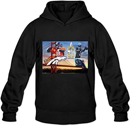 Bod Hoody Super Bowl San Francisco Broncos Manning VS Panthers Newton Men's Hoodies Black X-Large