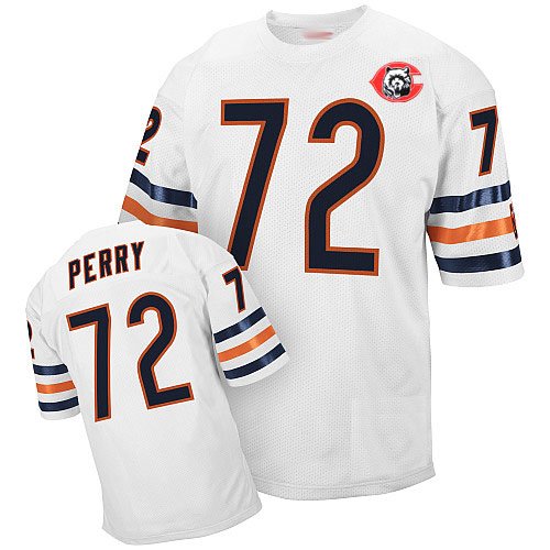 Chicago Bears 72 William Perry Throwback White Jerseys Authentic Football Jersey Size 48-56 (Please Select the Size When You Order, Can Do Drop Shipping)