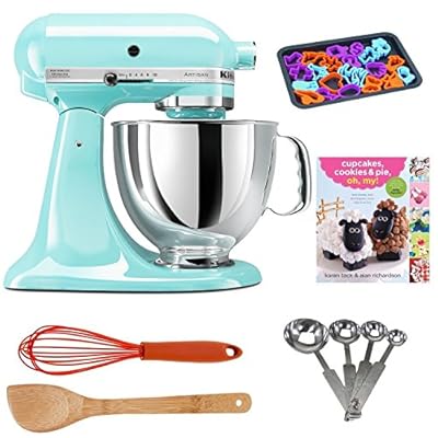 KitchenAid KSM150PSIC Artisan Series 5-Quart Tilt-Head Stand Mixer in Ice + Accessory Kit