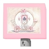 Oopsy Daisy Night Light, Pink Little Princess Carriage, 5" x 4"