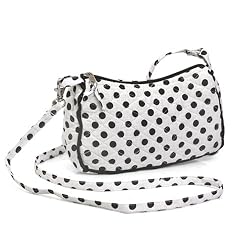 Olive n Figs Quilted Shoulder Handbag - Black & White Polka Dots