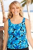 Beach Belle® Honolulu Blue Tankini Top - Women's Swimsuit Plus Size Swimsuit