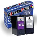 2 x Kompatible Druckerpatronen - Ersatz f�r Lexmark 32 33 - Schwarz + Farbe Lexmark F4350 P4300 P4310 P4330 P4350 P6200 P6210 P6250 P6350 P910 P915 X3310 X3330 X3350 X4300 X5250 X5260 X5270 X5410 X5470 X6300 X7170 X7310 X7350 X8310 X8350 Z810 Z815 Z816 Z817 Z818 Home Copier Plus Business Edition