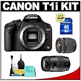 Canon EOS Rebel T1i Digital SLR Camera Body + Tamron 28-80mm Zoom Lens + Tamron 70-300mm Di LD Macro Zoom Lens + 8GB Card + Cleaning Kit