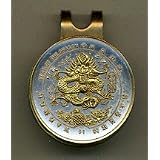 Liberia $1 Coin Year of the Dragon 2000 Two Tone Coin Golf Ball Marker by 
