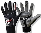 【SPAKCT】冬用サイクルグローブ　表は防風素材で内面は裏起毛で暖かい (黒, L)