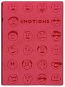 Fuchsia Embossed "Emotions" Leather Journal - Lined