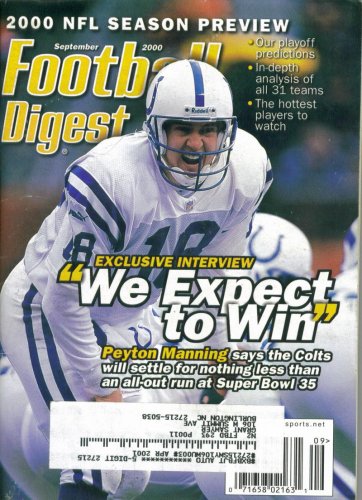 Football Digest : Indianapolis Colts' Peyton Manning (September 2000) Football Digest : Indianapolis Colts' Peyton Manning (September 2000)