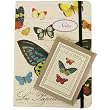 Butterfly combination set:elastic bound notebook and set of 18 bookplates