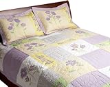 IMAGE OF Pem America, Patch Of Flowers Collection, Twin 2-Piece Quilt Set, Yellow