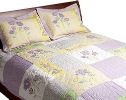 Pem America Patch Of Flowers Quilt Set