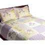 Pem America Patch Of Flowers Queen 3-Piece Quilt Set, Yellow
