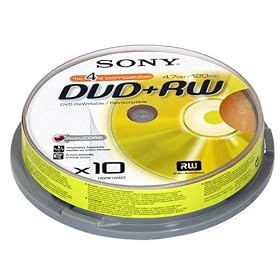 Sony DPW 120A - 10 x DVD+RW - 4.7 GB 1x - 4x - spindle - storage media