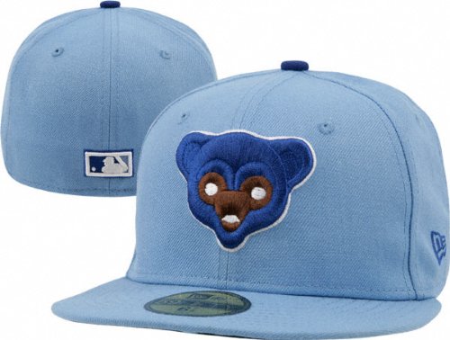 Chicago Cubs Light Blue Cooperstown 59FIFTY Fitted Hat