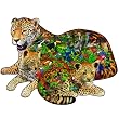 Rainforest Jaguar Shaped Jigsaw Puzzle by Dennis Rogers 1000pc