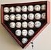23 Baseball Display Case Cabinet Holder Wall Rack Home Plate Shaped w/98% UV Protection- Lockable