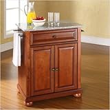Crosley Furniture Alexandria Solid Granite Top Cherry Kitchen Island