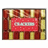 Red and Gold Foil Embossed Crackers (8 count)
