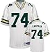 Aaron Kampman Youth Jersey: Reebok White Replica #74 Green Bay Packers Jersey - Large (14-16)