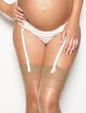Maternity lingerie - Brief Frosted Almond by Cake Lingerie from Australia with removable suspenders
