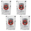 DC United MLS 4pc Square Shot Glass Set - Primary Team Logo by Great American Products
