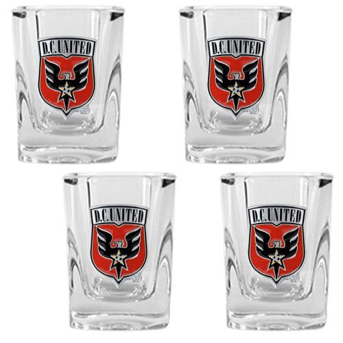 DC United MLS 4pc Square Shot Glass Set - Primary Team Logo DC United MLS 4pc Square Shot Glass Set - Primary Team Logo