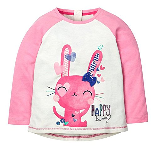 Fiream Girls' Cotton Crewneck Long Sleeve T-shirt