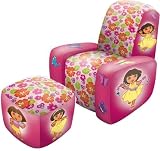 Nickelodeon Dora Inflatable Chair and Ottoman by Rand