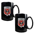 DC United MLS 2pc Black Ceramic Mug Set - Primary Team Logo by Great American Products