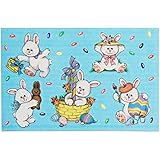 Beistle 44003 4-Pack Easter Bunny Stickers Sheet, 4-3/4 by 7-1/2-Inch Sheet