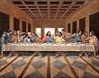 Professionally Framed Black Last Supper Art Print Poster religious Jesus GOD - 16x20 with RichAndFramous Black Wood Frame