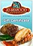 JD Seafood Gift Certificate