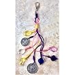 Home Blessing - Sturdy Multi-Color Nylon Strings - Multi-Color Stone Beads - 1" & 1.5" Saint Benedict Medals - Heart Shaped Centerpiece - 10.25" Total Length - Made in Italy